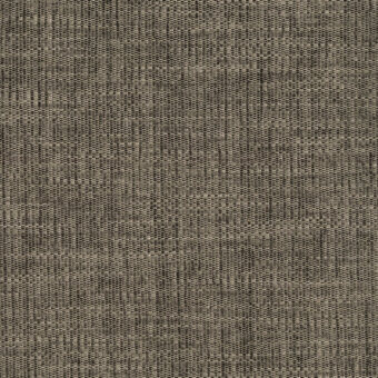 Woven fabric sample, muted gray and beige, dense grid texture with heathered effect and slight slubbing; label reads "turri > fabric cat. b > 750 f."